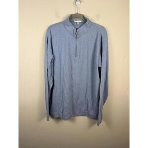 Peter Millar 2XL XXL Crown Comfort Pullover 1/4 Zip Cottage Blue Golf